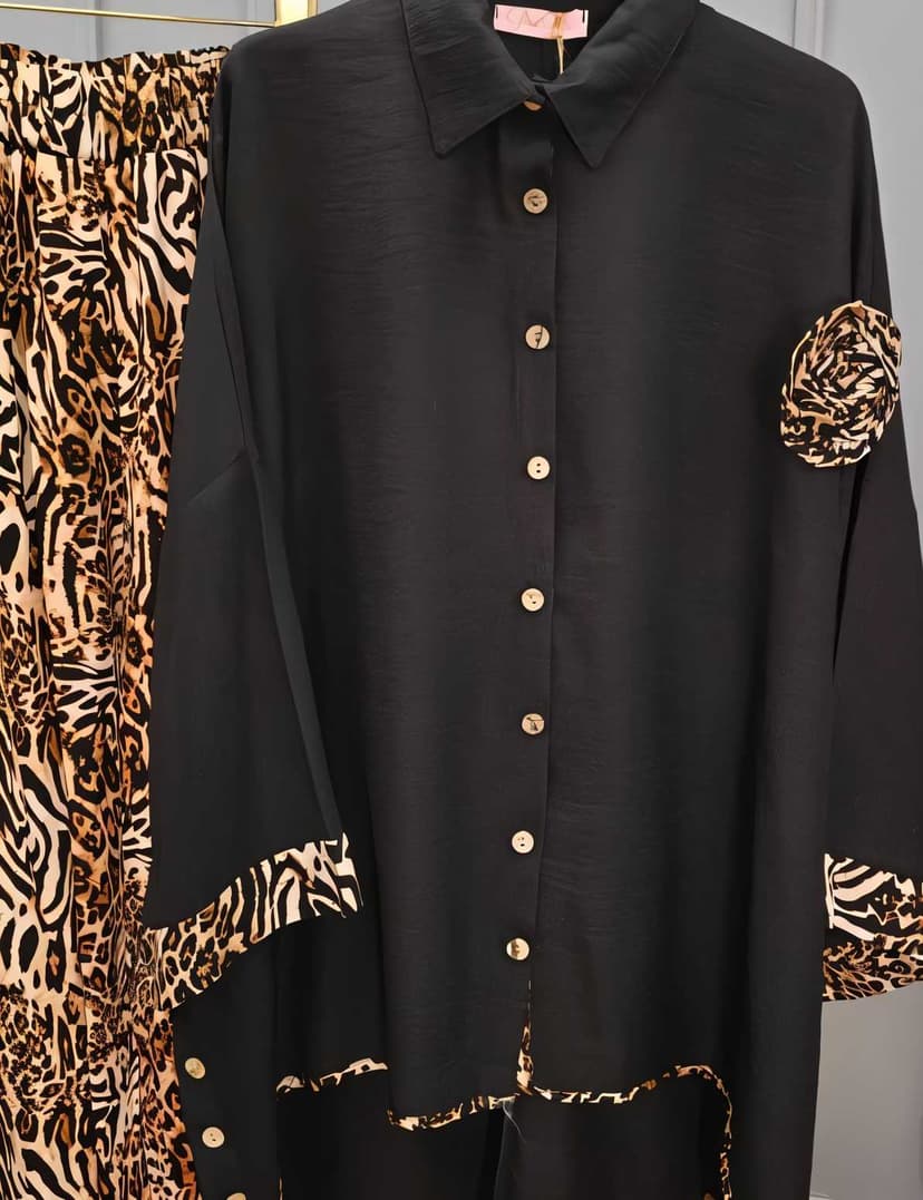Tiger Linen Set Light brown  48 - 2