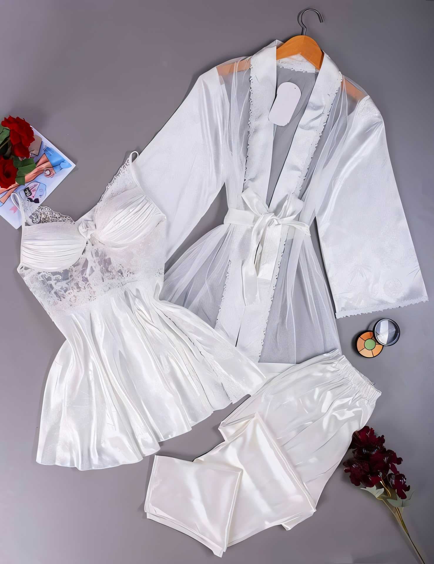 Distinctive lingerie set White  XL