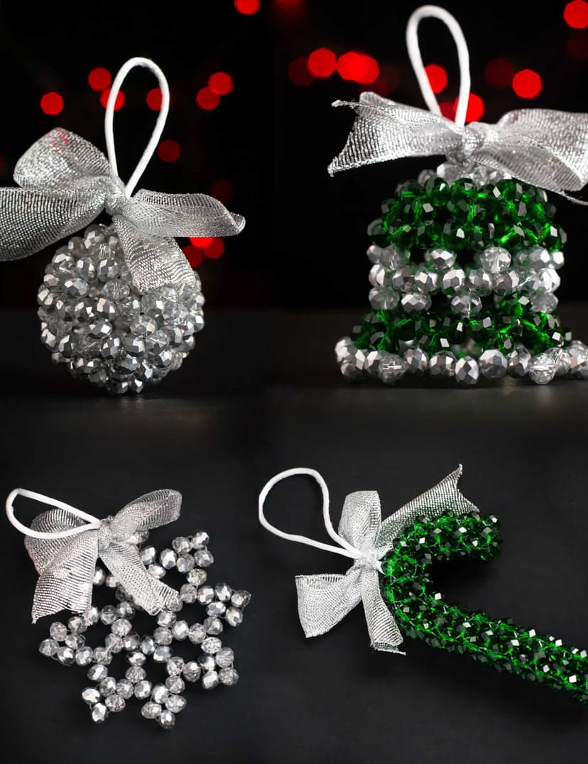 a collection of four beautiful Christmas ornaments - 2