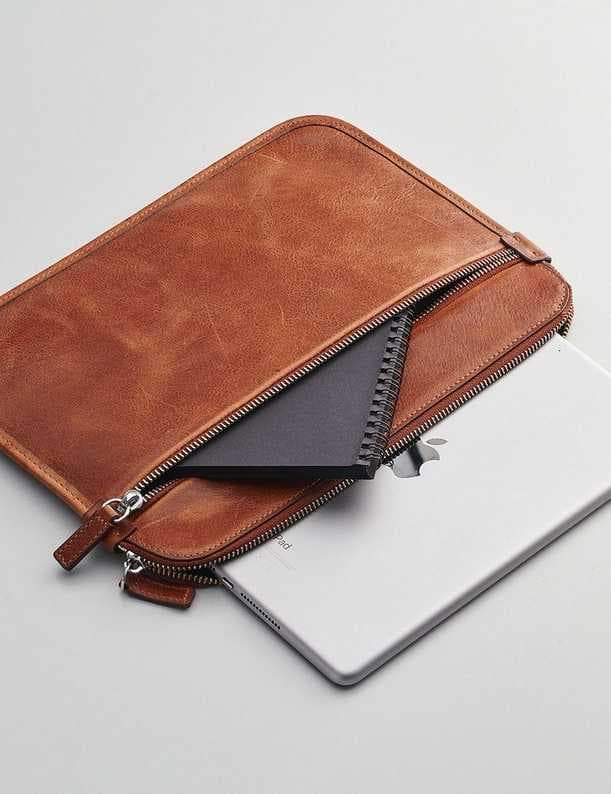 genuine leather laptop/iPad sleeve - 2