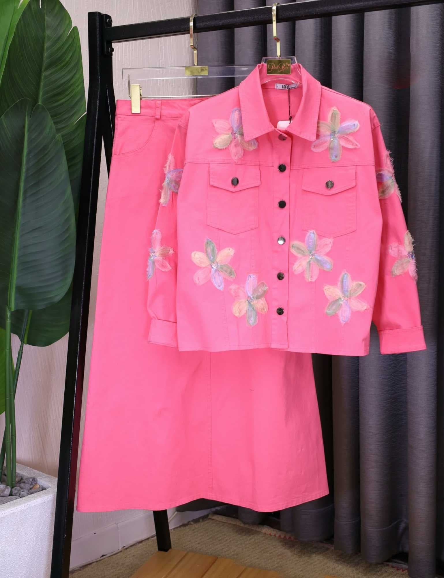 skirt set pinkish  L