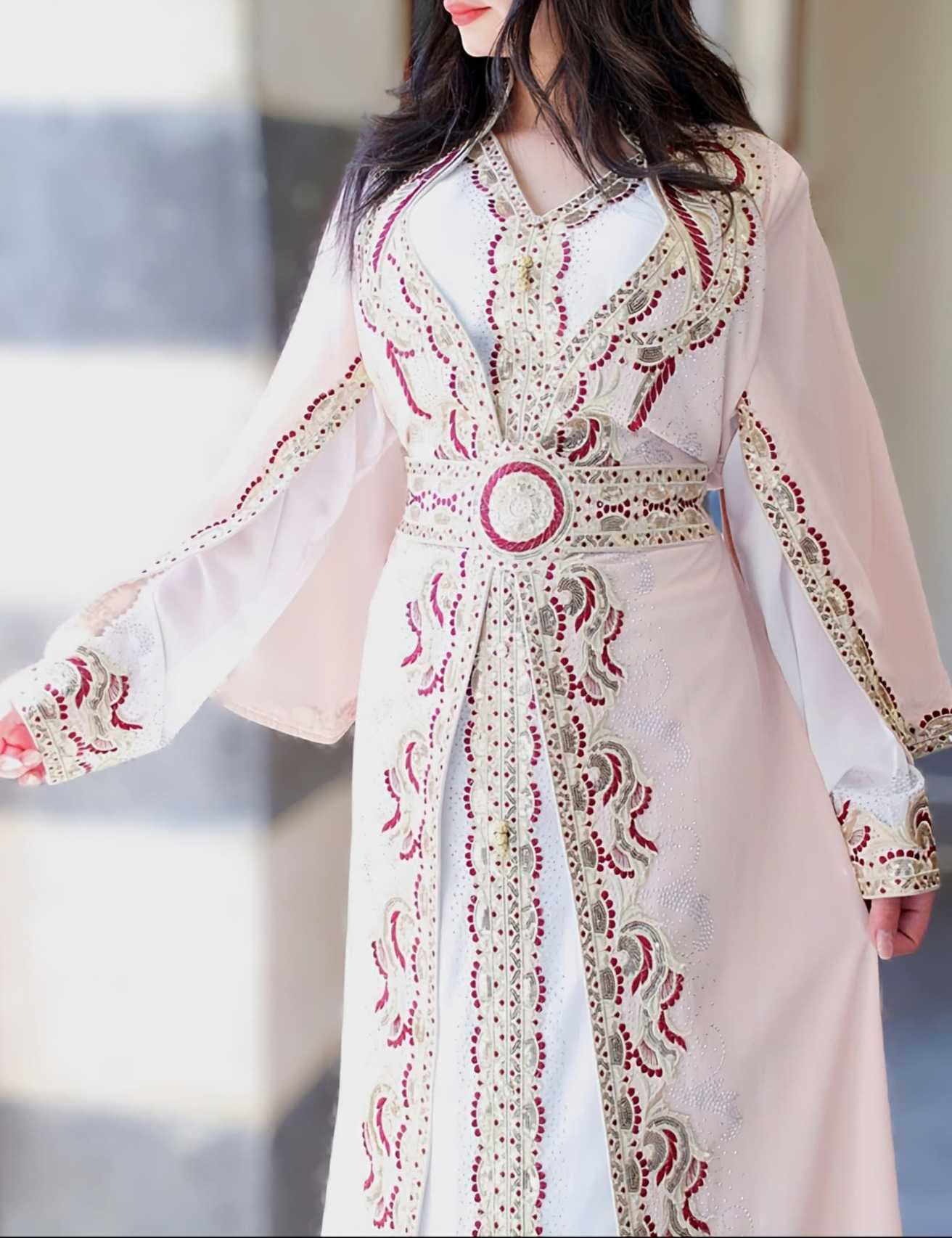 Long Moroccan kaftan Pink  2XL