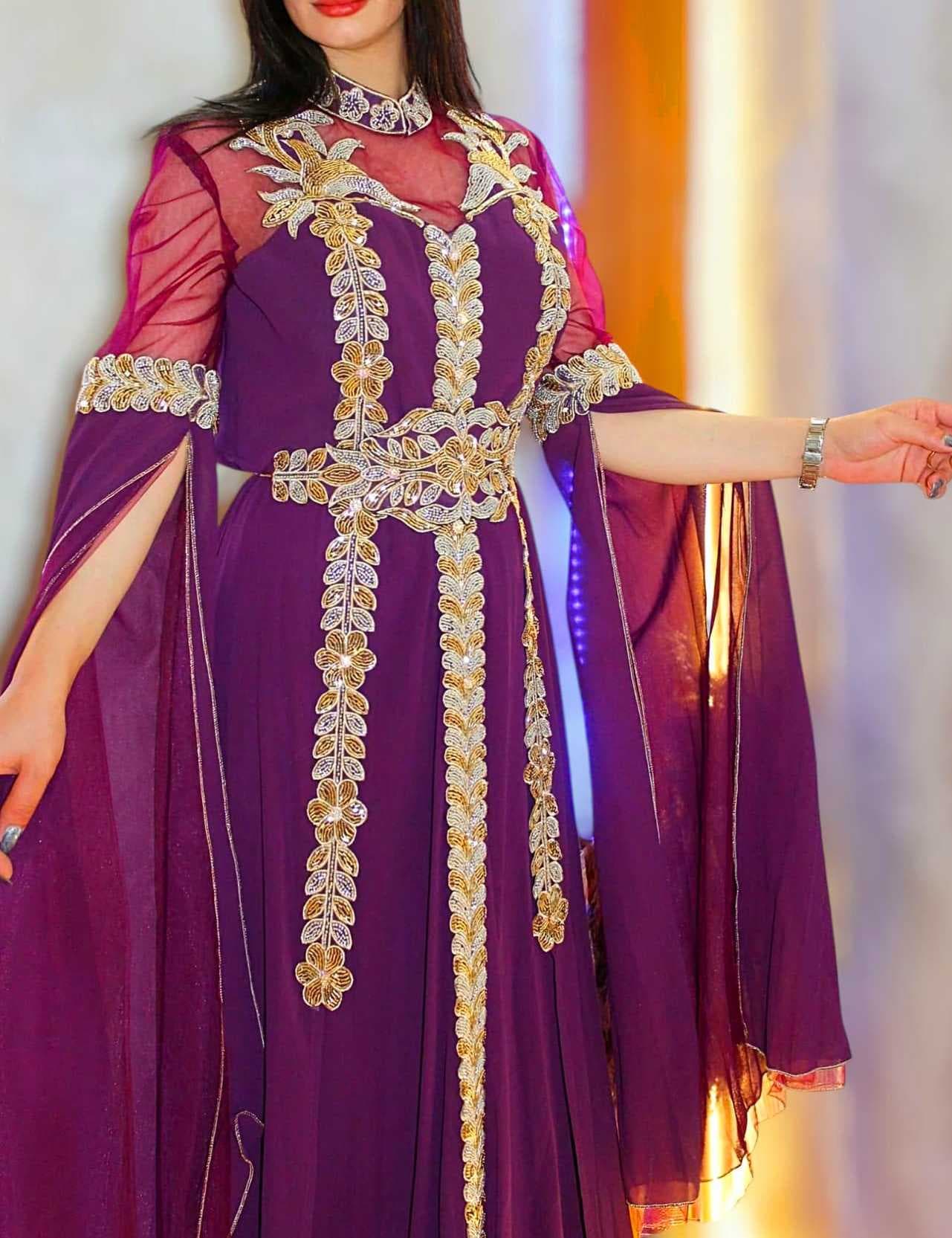A luxurious caftan purple  2XL