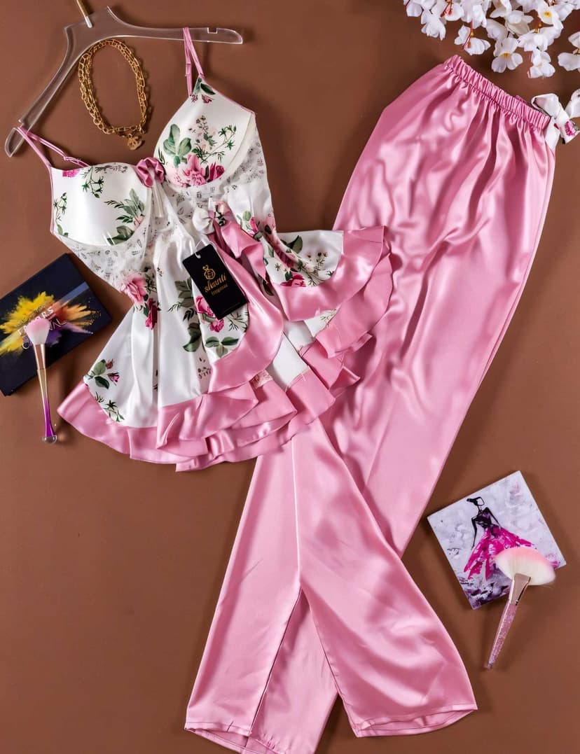 satin lingerie set purple  42 - 2