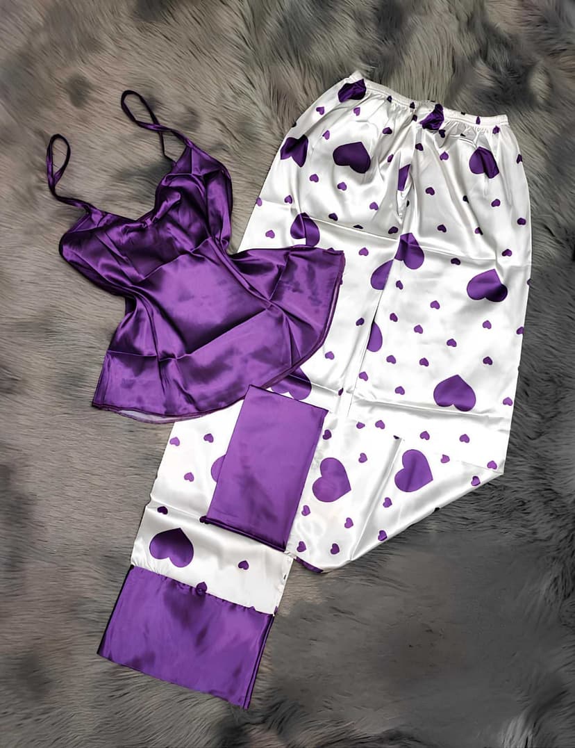 Women's satan pajamas Dark Blue  40 - 2