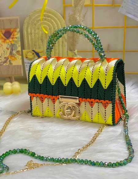 A stylish handmade women’s crossbody bag Green