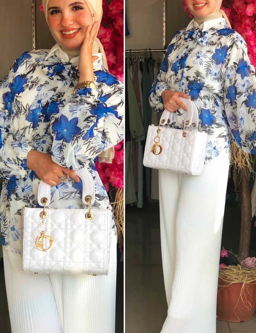 elegant linen set Blue  44 - 2