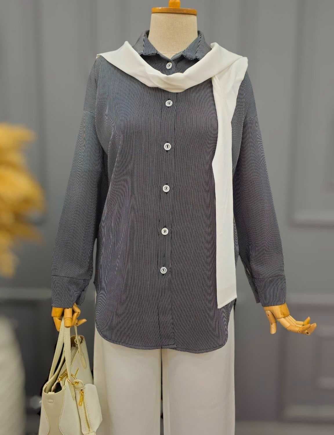 striped set gray  L