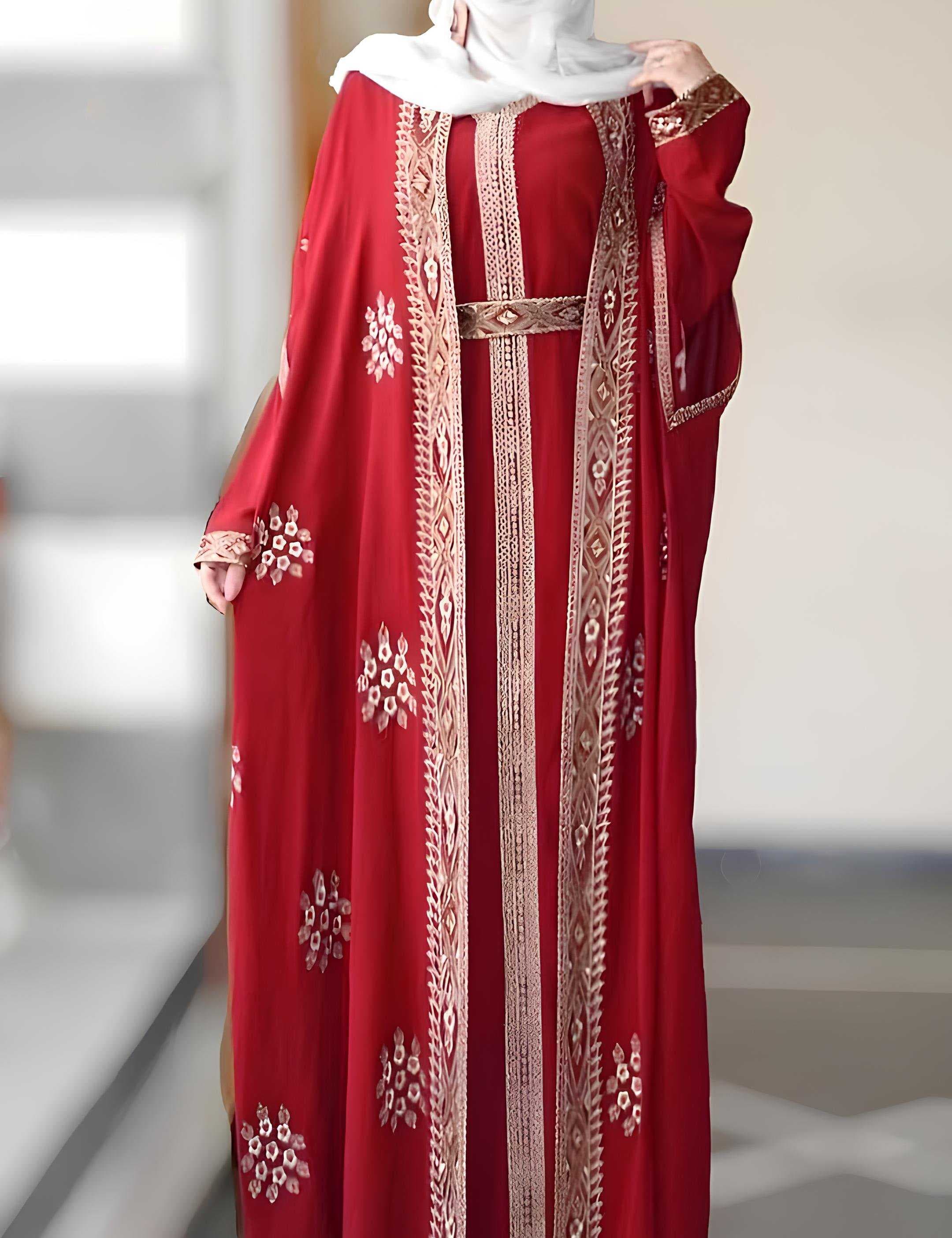A luxurious abaya red  XL
