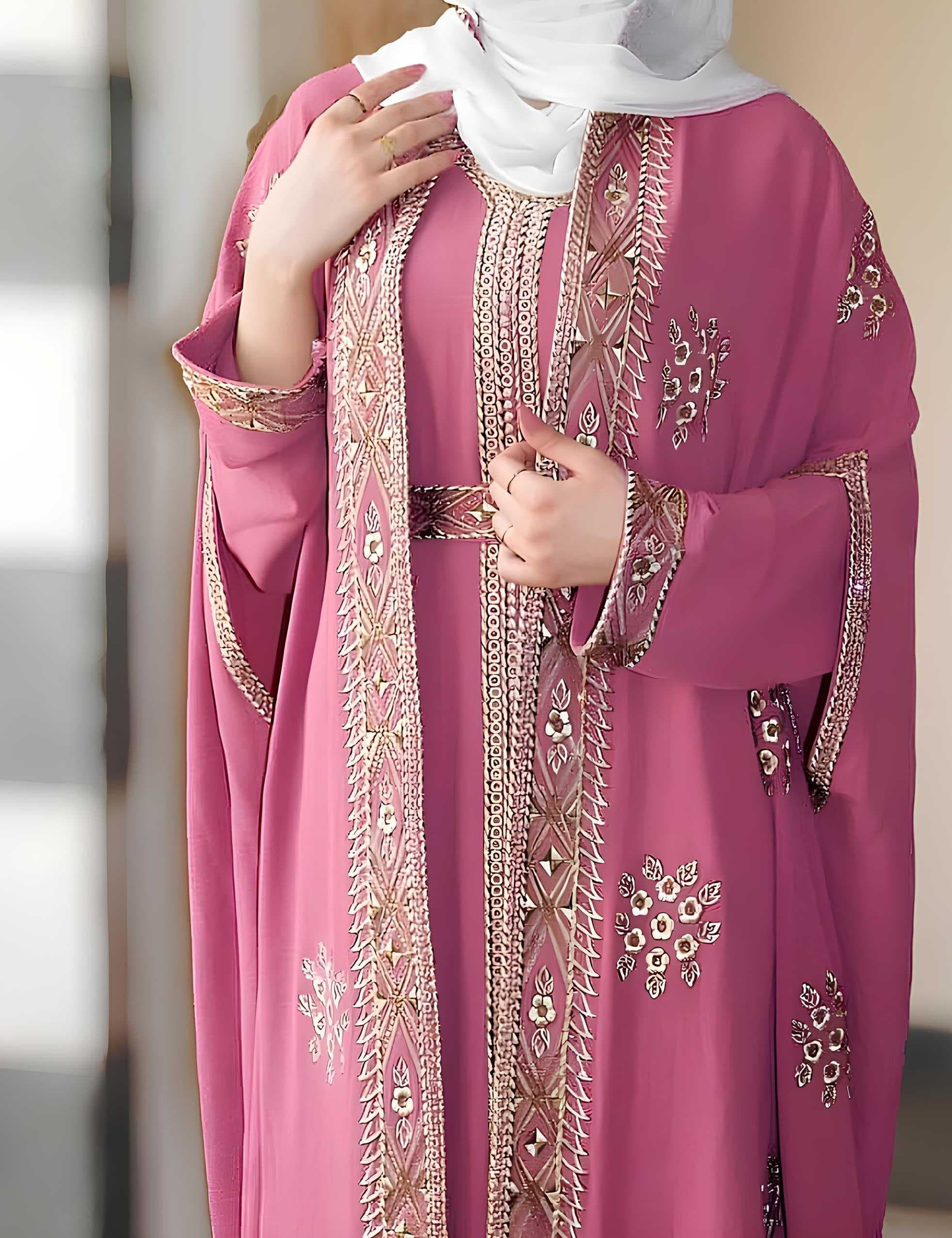 A luxurious abaya pinkish  XL