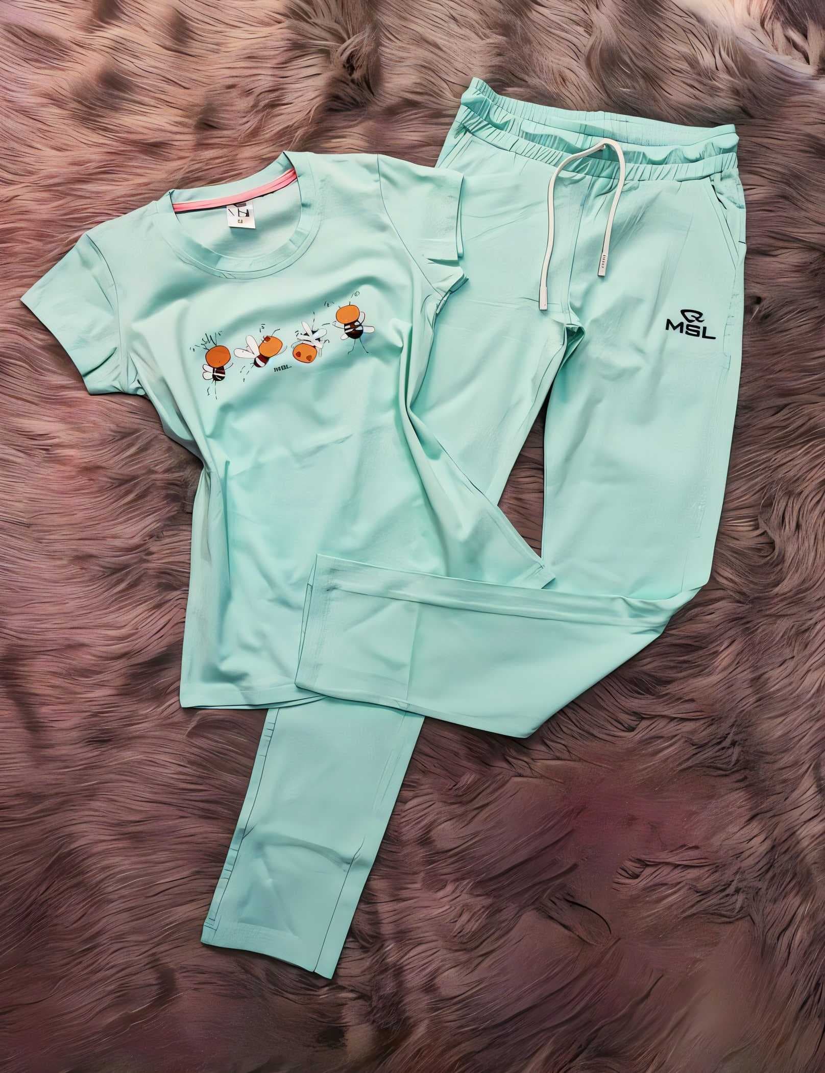 Women's pajamas cotton light Blue  XL