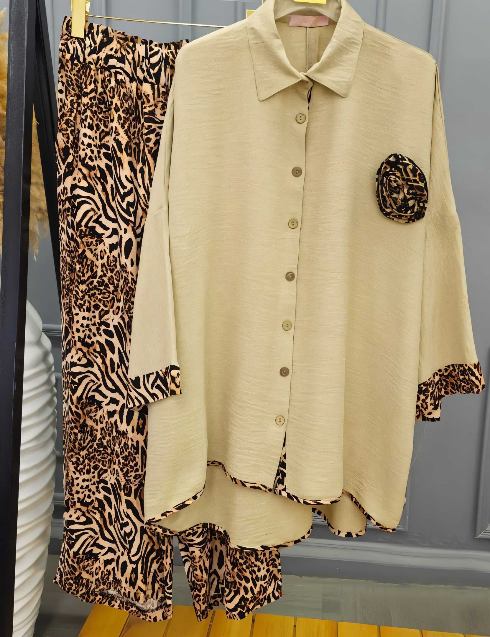 Tiger Linen Set Beige  48