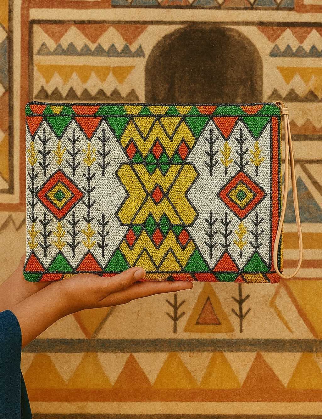 a-handcrafted-bag-features-a-design-inspired-by-traditional-asiri-patterns