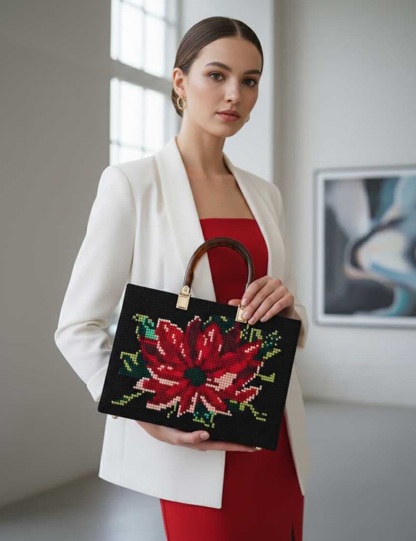 The "Canvas Flower" Bag – A Testament to Refined Taste and Authentic Handiwork.