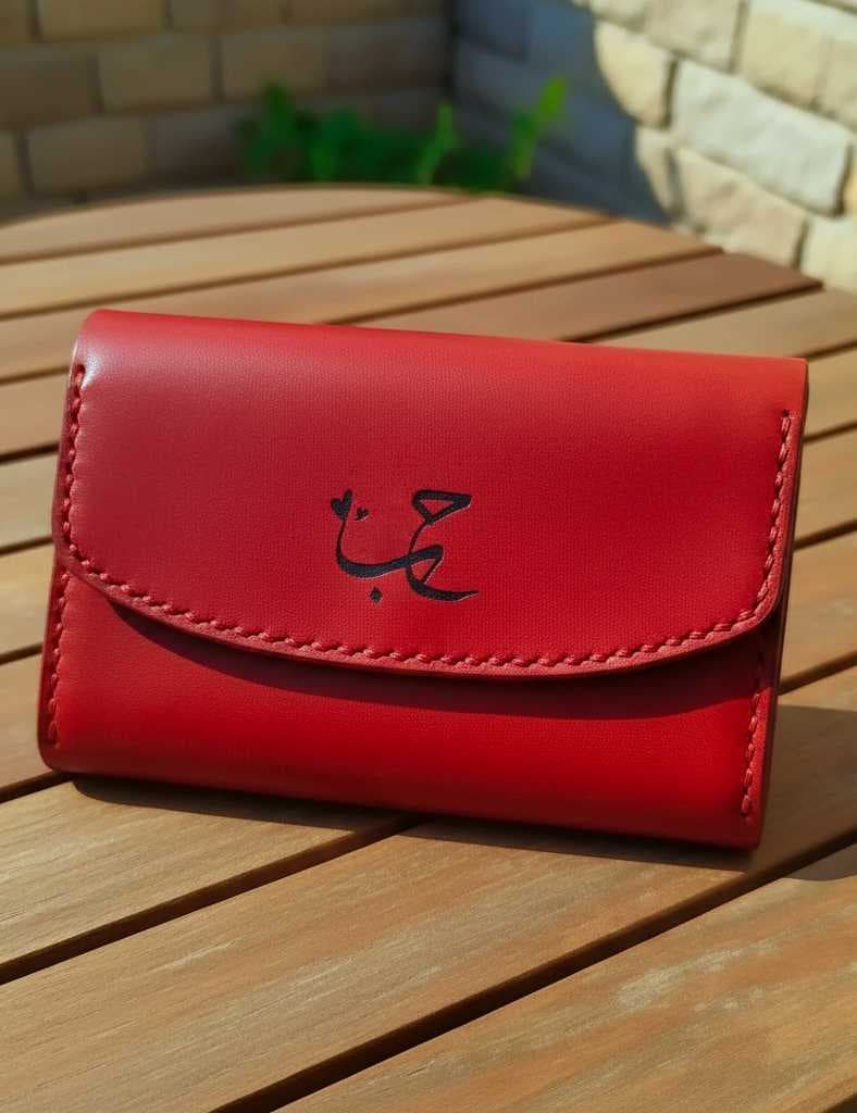 A stylish handmade wallet red - 2
