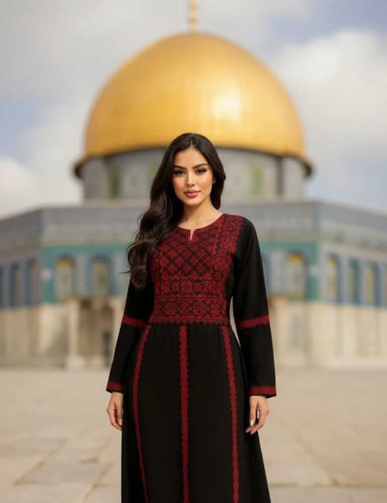 abaya-features-exquisite-traditional-palestinian-embroidery