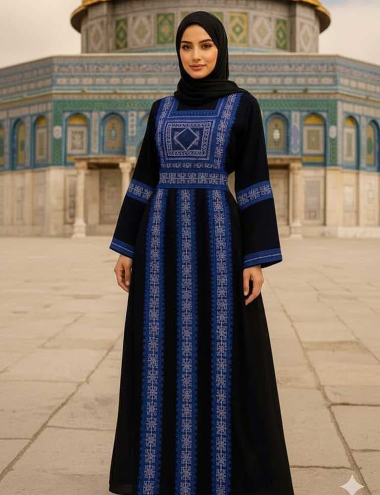 abaya-designed-with-elegant-palestinian-embroidery
