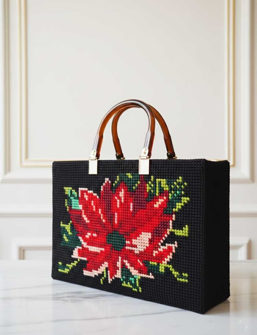 The "Canvas Flower" Bag – A Testament to Refined Taste and Authentic Handiwork. - 2