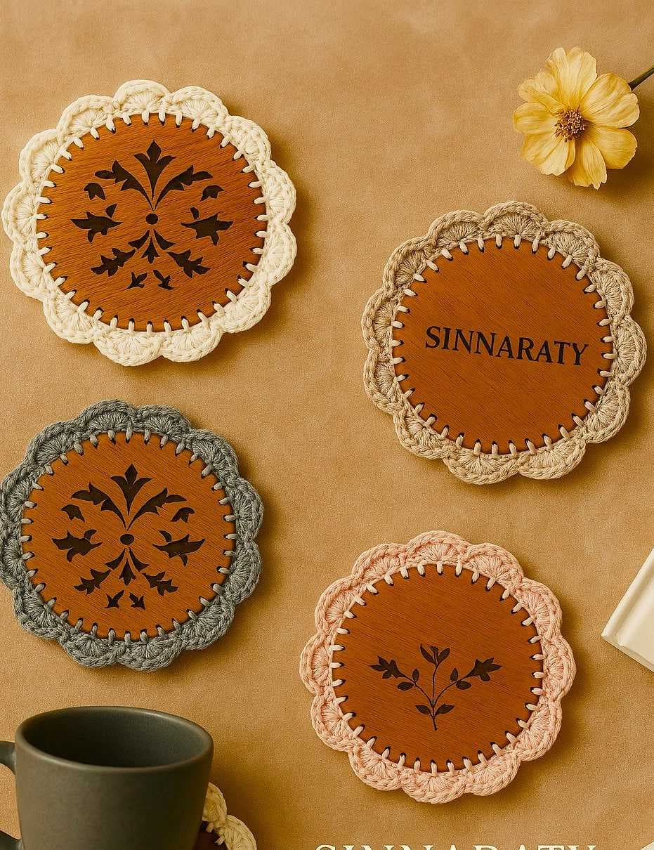 set-of-7-wooden-coasters-with-cut-out-design-and-handmade-crochet-edges