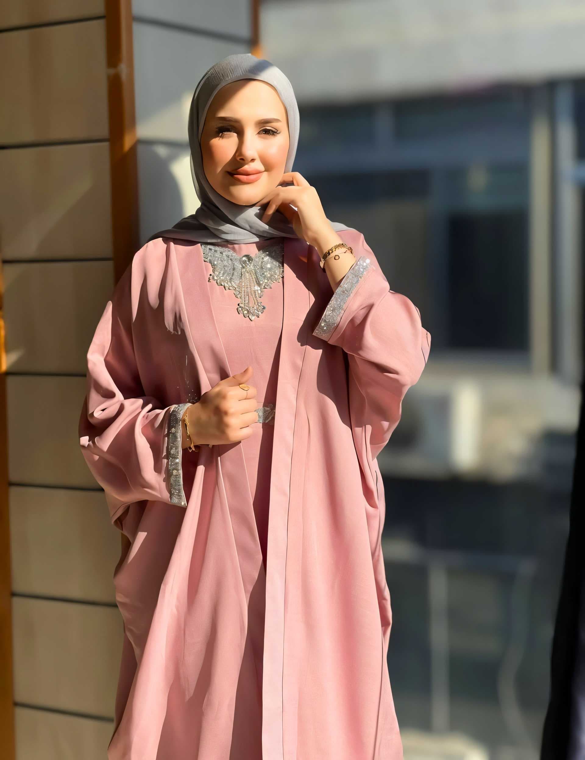 Long kaftan Pink  48