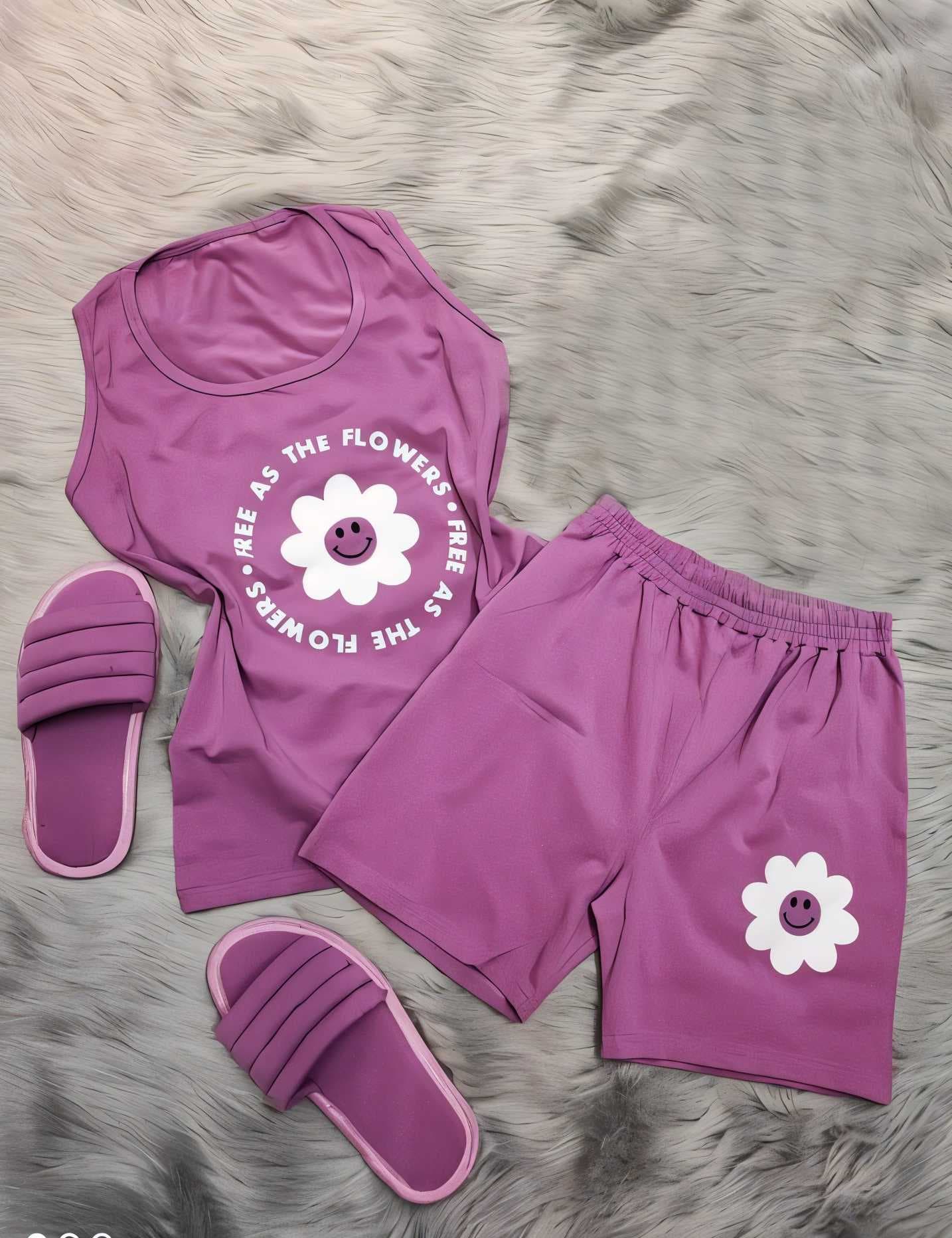 pajama shorts magenta  L