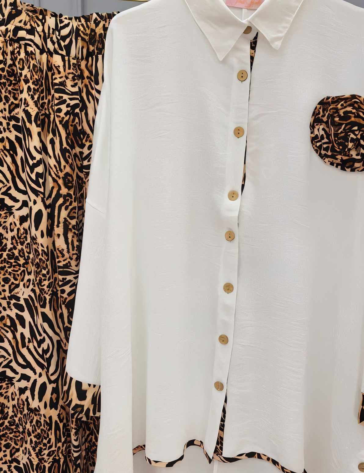 Tiger Linen Set White  48