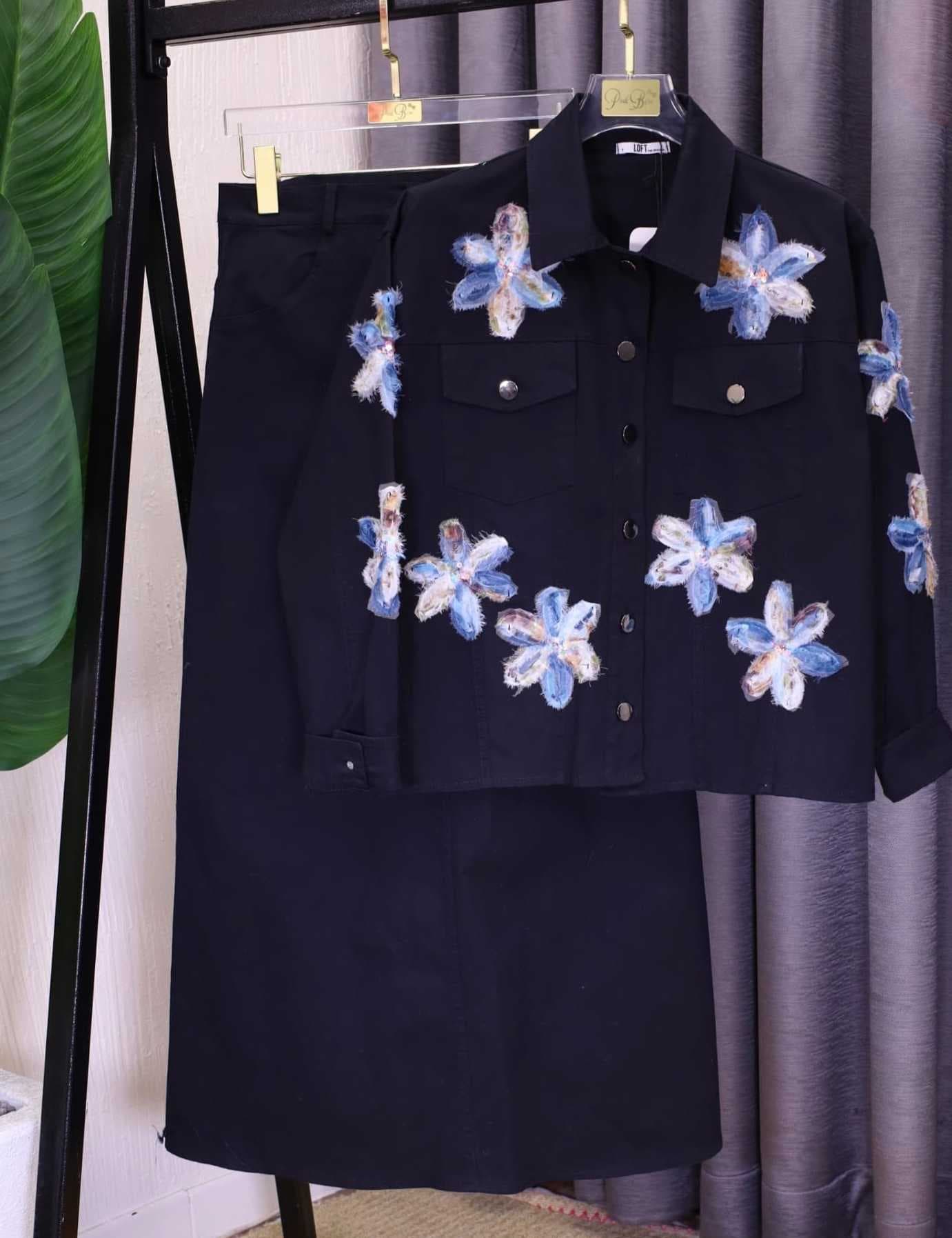 skirt set black M