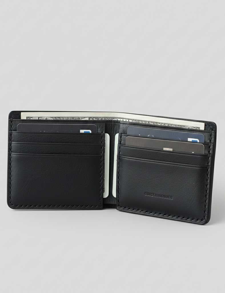 The Premium Natural Leather Wallet black